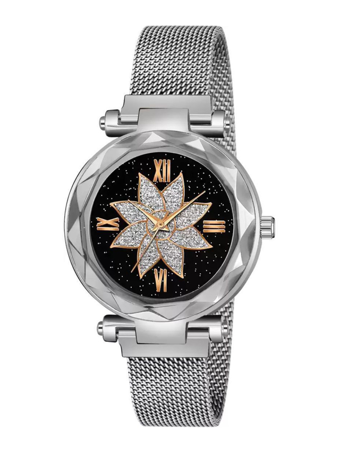 Miss Perfect Women Embellished Dial & Bracelet Style Straps Analogue Watch jk704