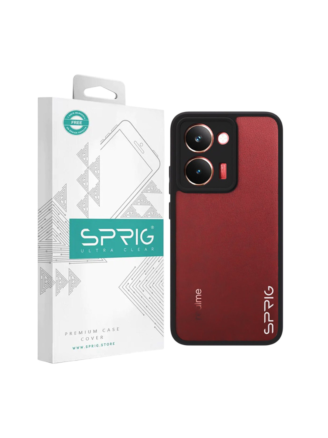 SPRIG Realme P3 Ultra Matte Black Transparent Back Cover