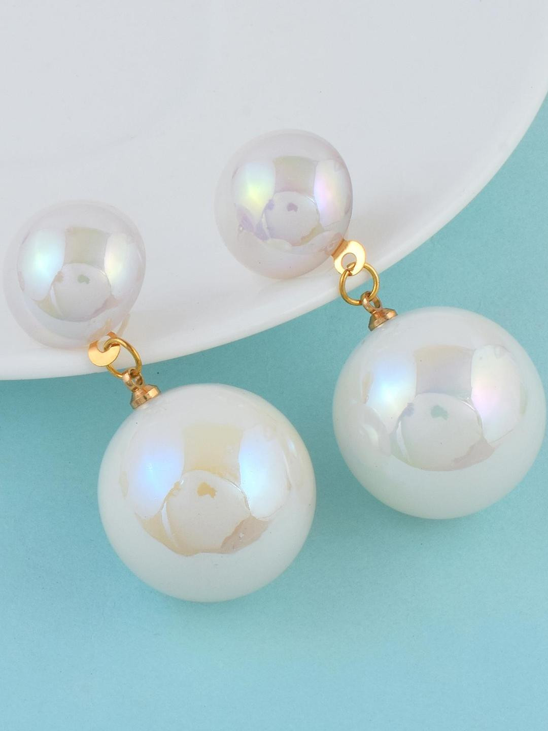 DZINETRENDZ Faux Opal Studs Earrings