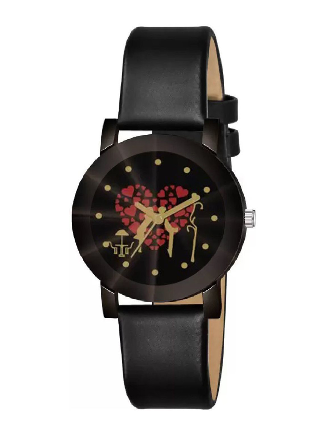 Miss Perfect Unisex Printed Dial & Leather Straps Analogue Watch jk780