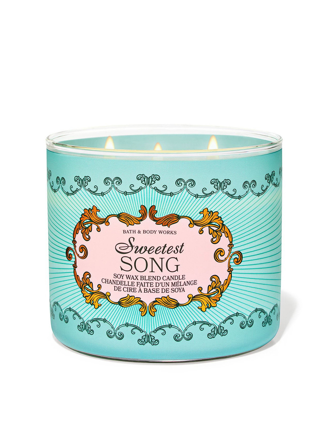 Bath & Body Works Sweetest Song Soy Wax Blend 3-Wick Candle - 411 g