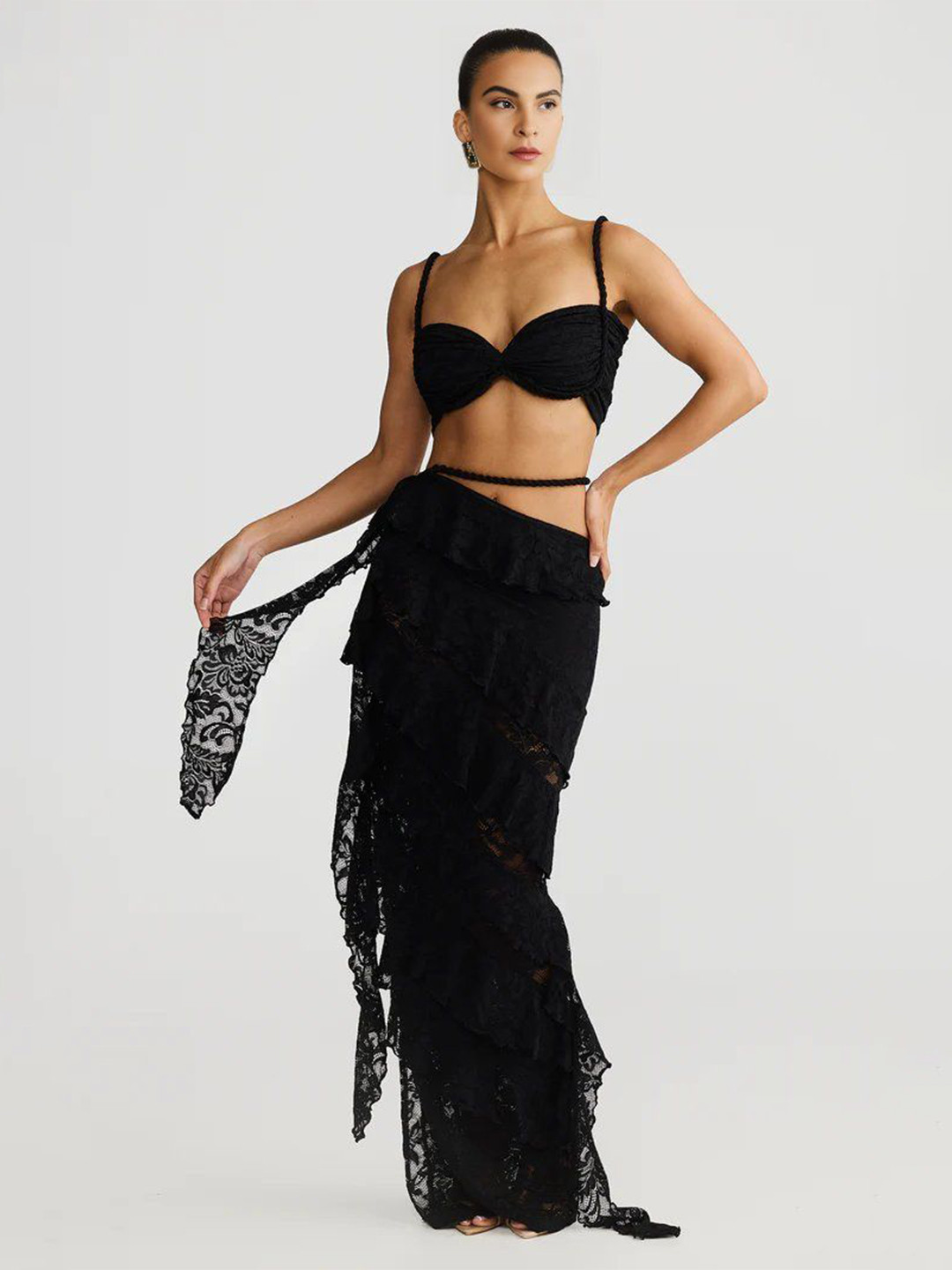 Bee Boe Siren Semi Sheer Lace Skirt