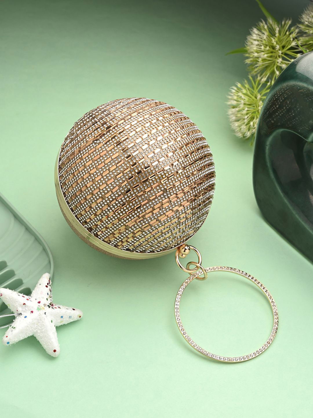 Toobacraft Embellished Beads & Stones Ball Shaped Clutch