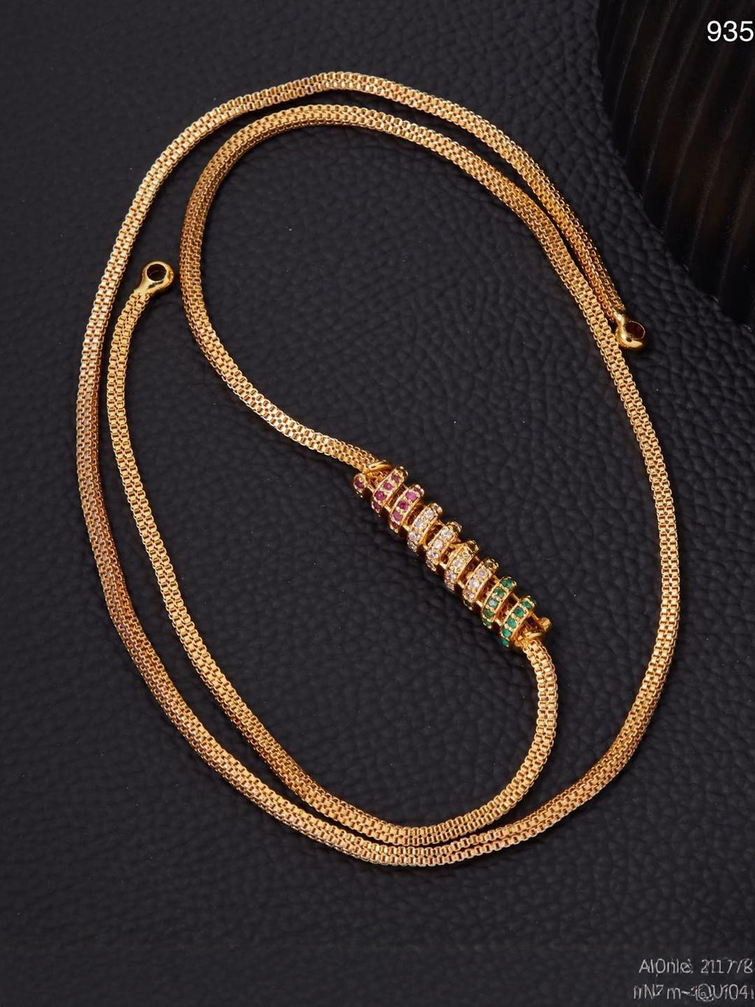 SAT KAIVAL FASHION Brass Gold-Plated Necklace
