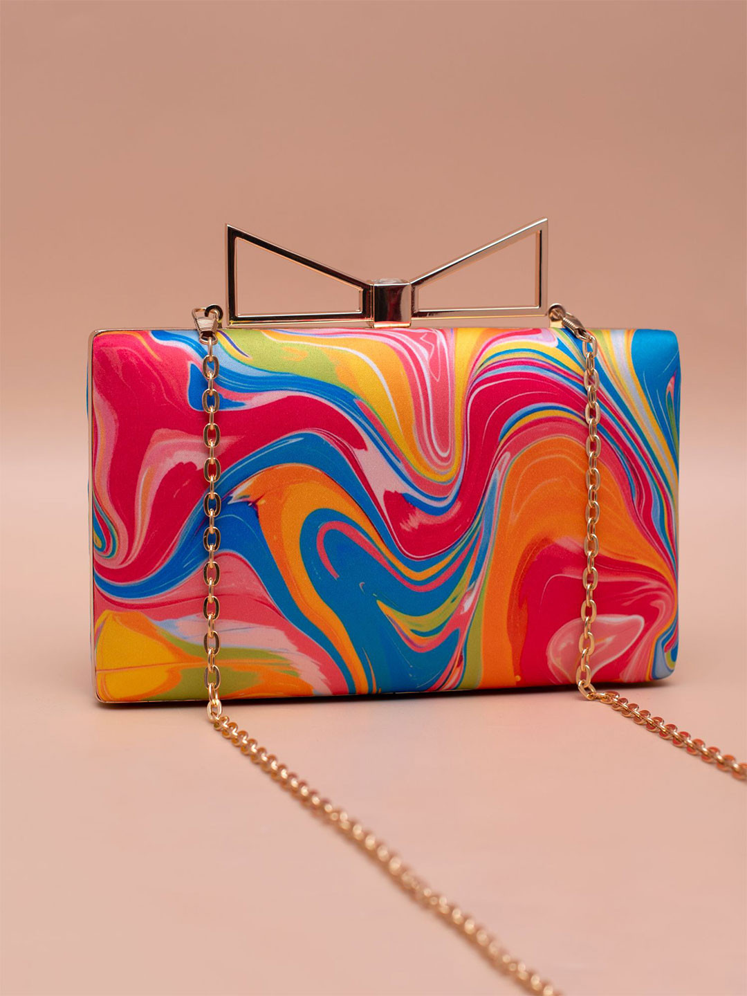 ARTKLIM Carnival Printed Clutch With Shoulder Strap
