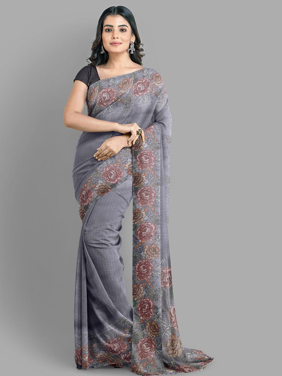 The Chennai Silks Printed Banarasi Organza Saree