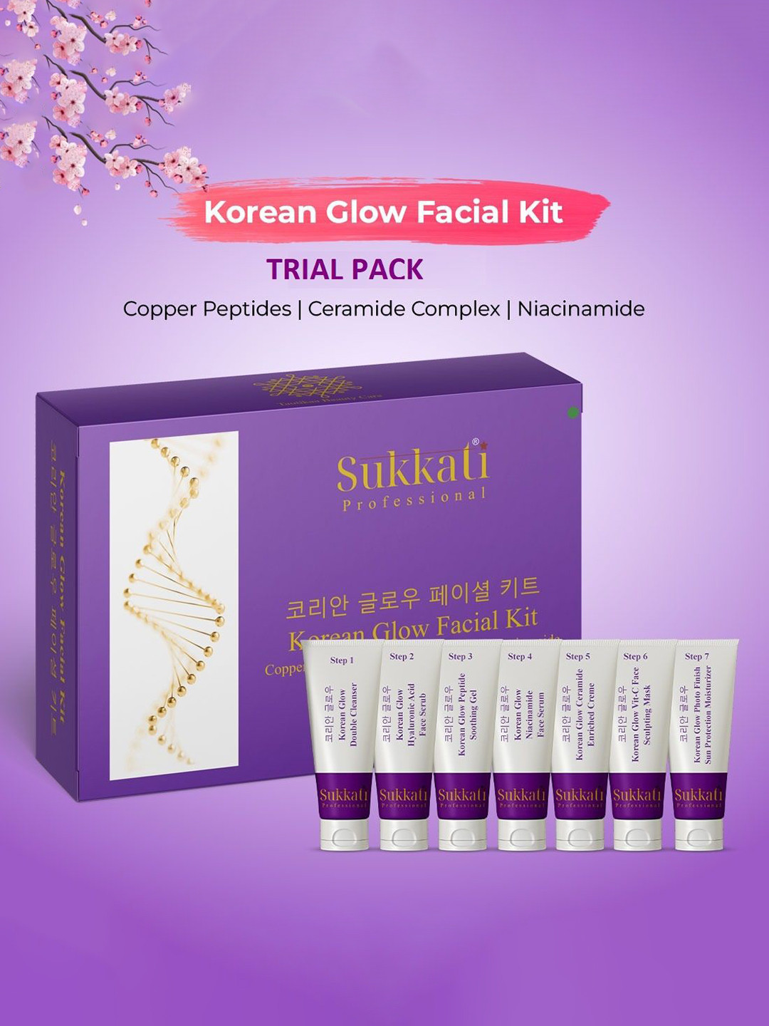 Sukkati Korean Glow Facial Kit - 100 ml