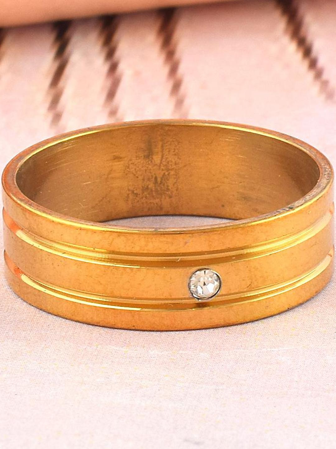 Unisex Gold Plated Brass Ring