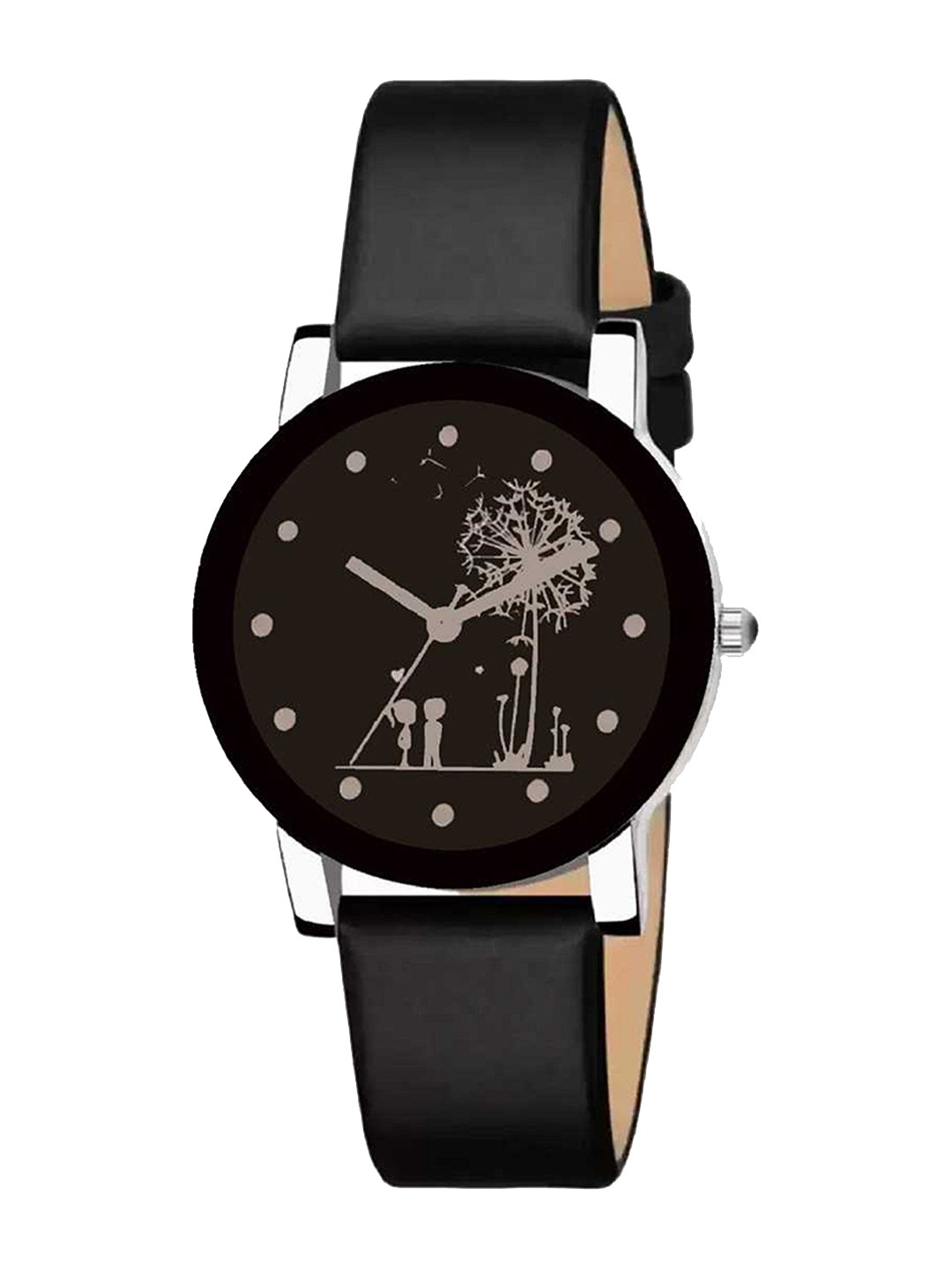 Miss Perfect Women Printed Round Dial & Leather Textured Straps Analogue Watch ar1682
