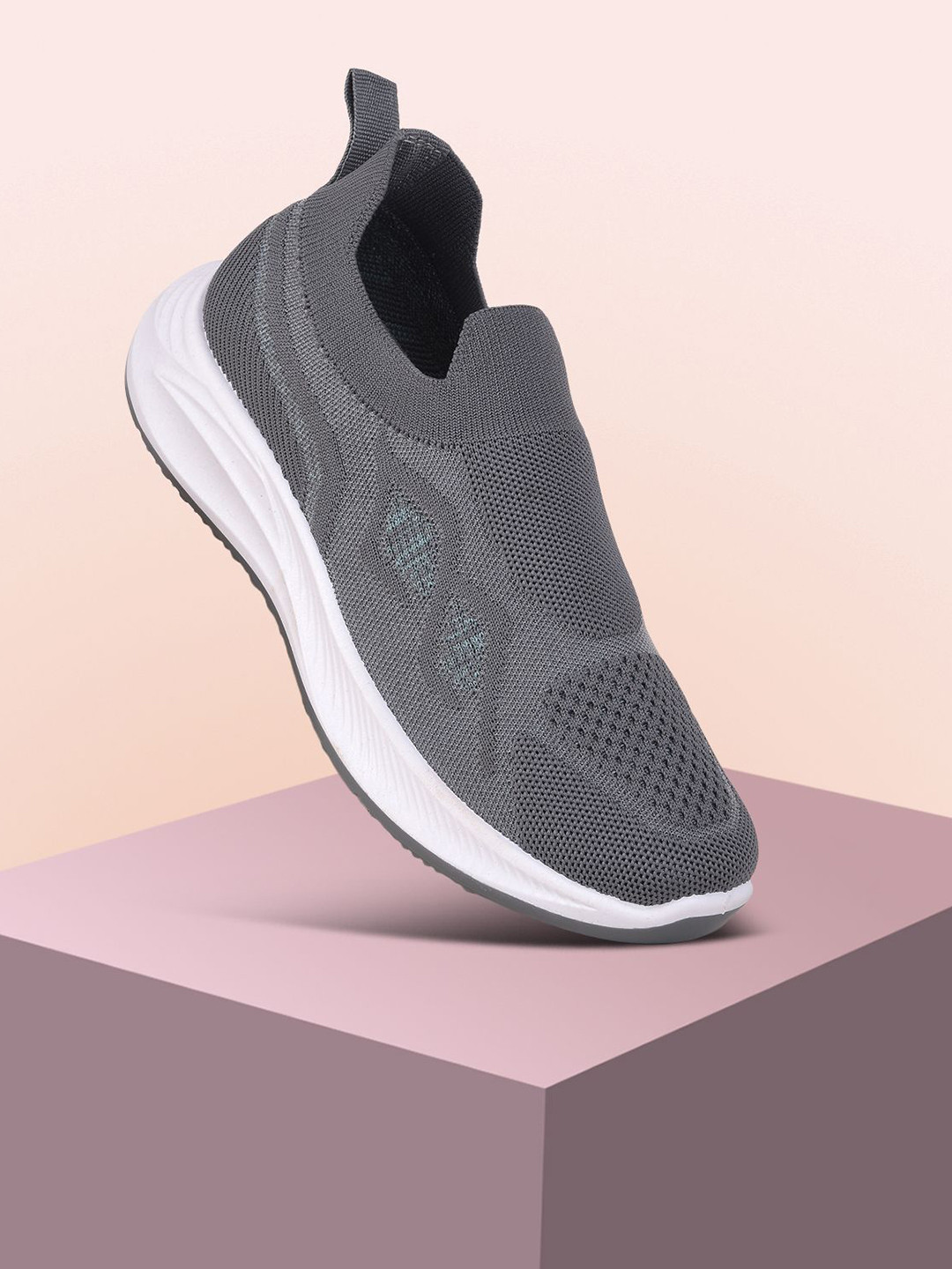 AMASA Women Slip-On Round Toe Half Brogues Sneakers