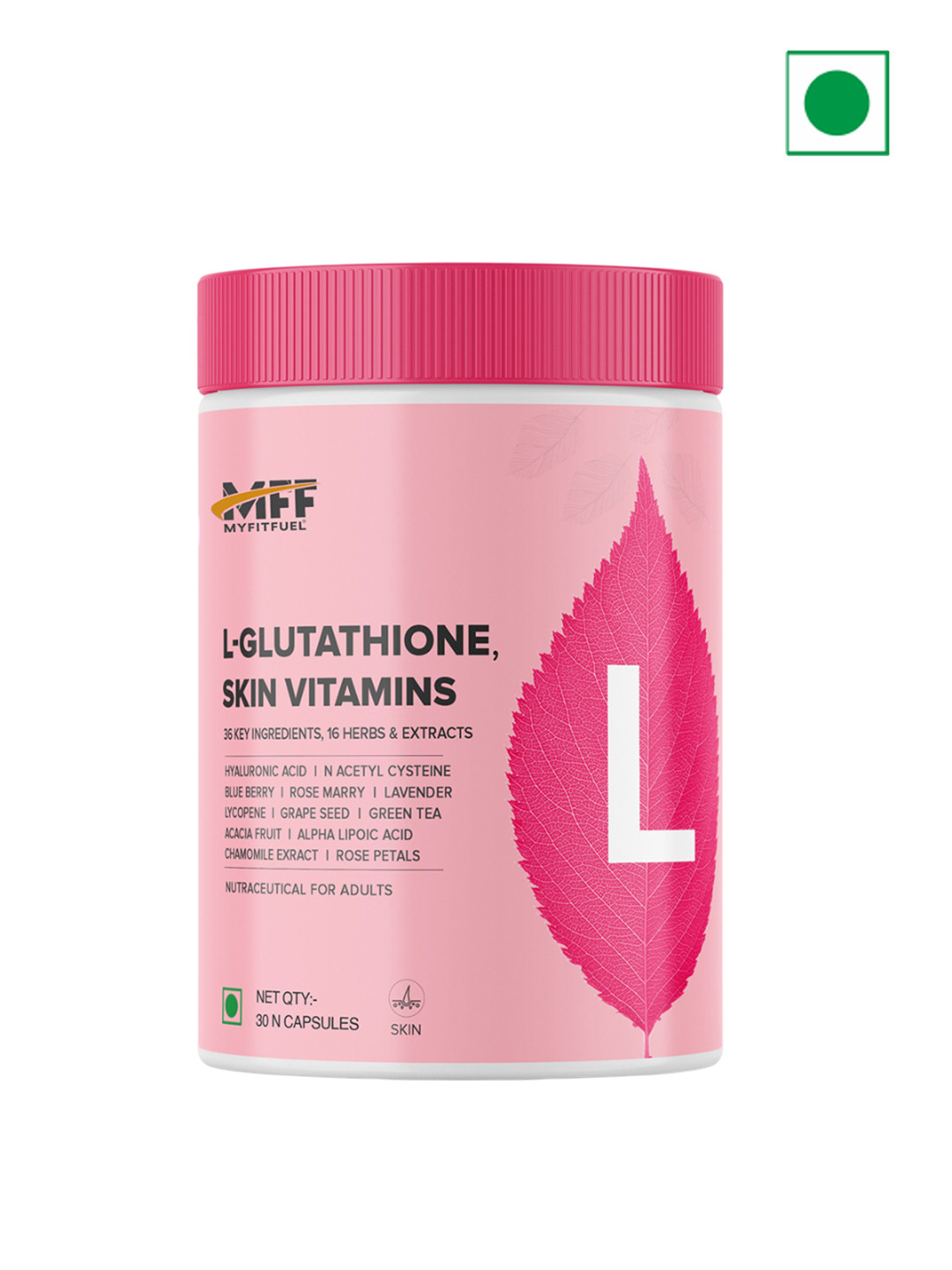 MyFitFuel L-Glutathione Skin Health Vitamins - 30 Capsules