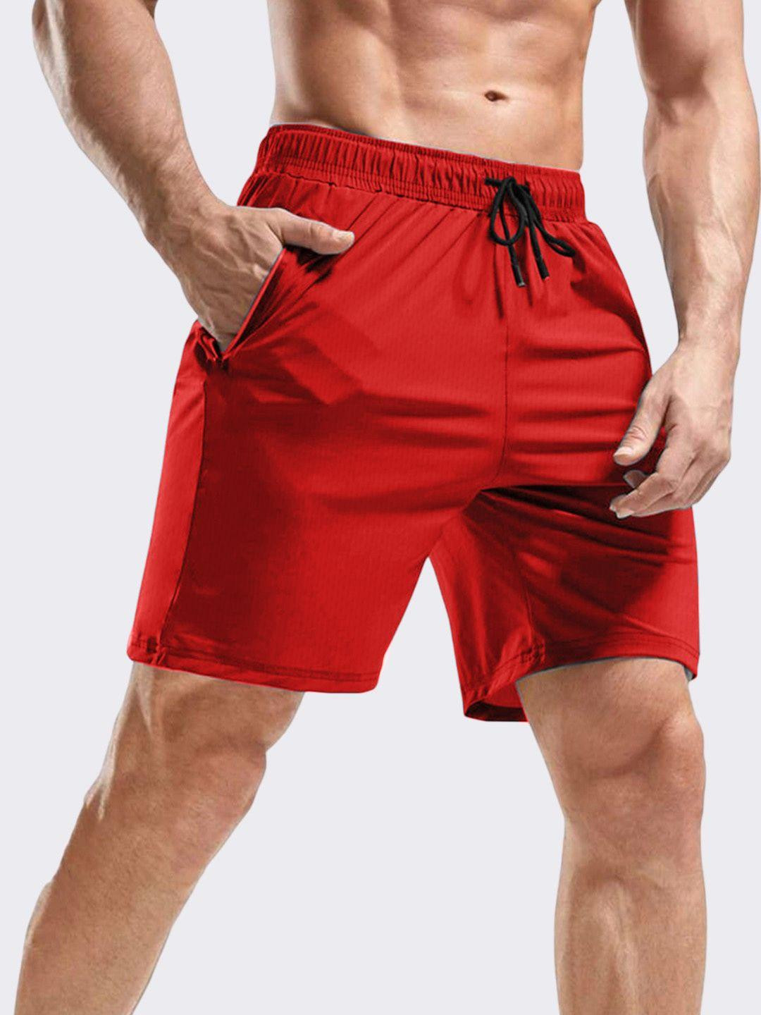 Leotude Men Regular Fit Mid-Rise Sports Shorts