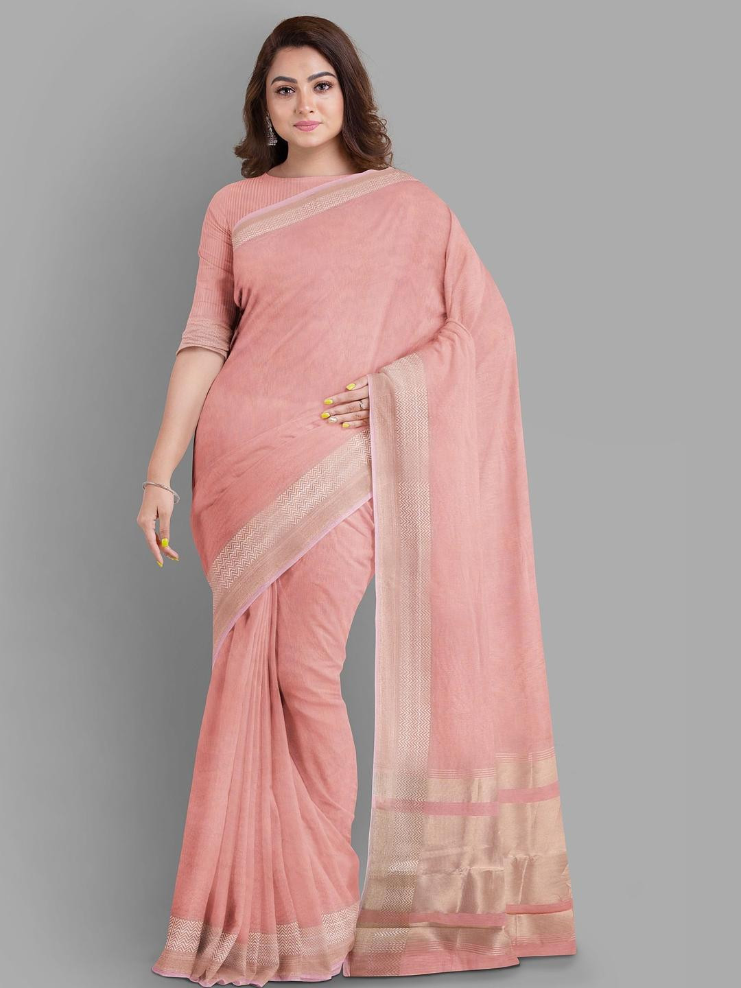 The Chennai Silks Semi Gadwal Cotton Blend Saree