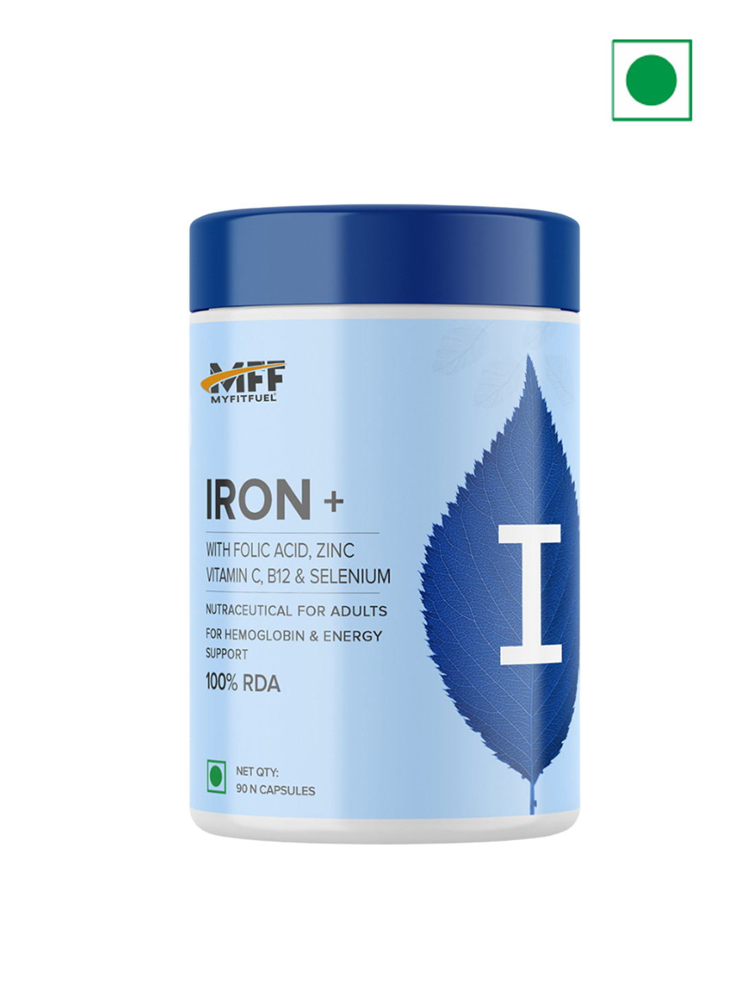 MyFitFuel Iron + With Folic Acid Capsules - 90 Capsules