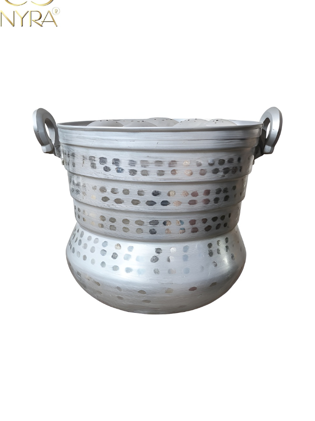 Nyra Kitchenware Silver-Toned Aluminium Dishwasher Safe Idli Maker