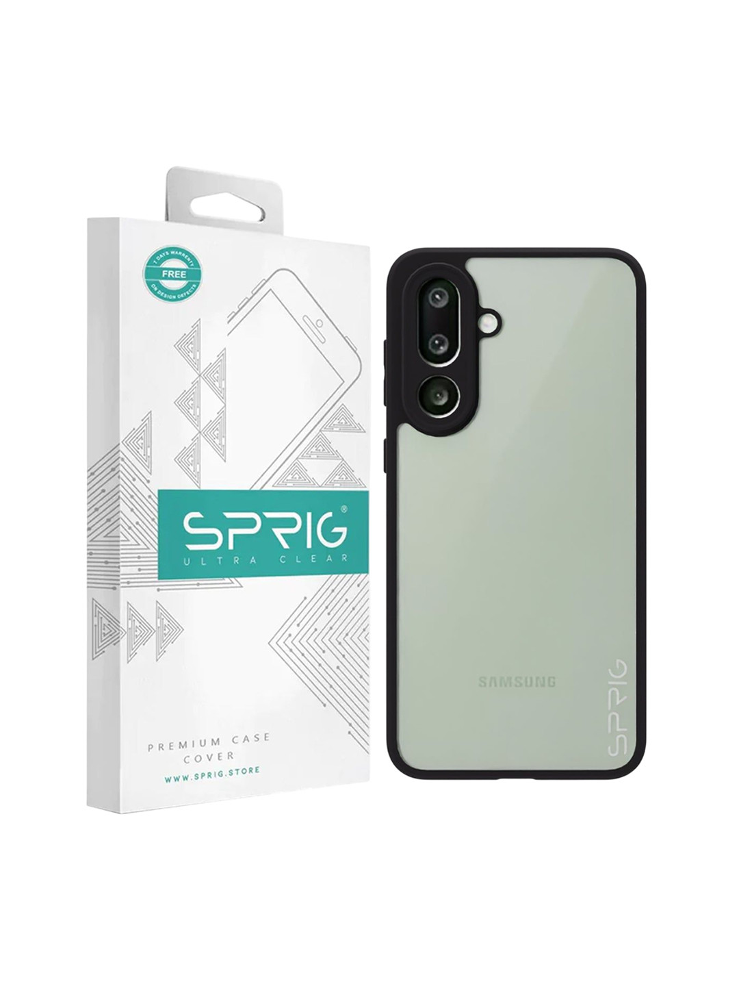 SPRIG Samsung Galaxy M56 Matte Black Transparent Back Cover