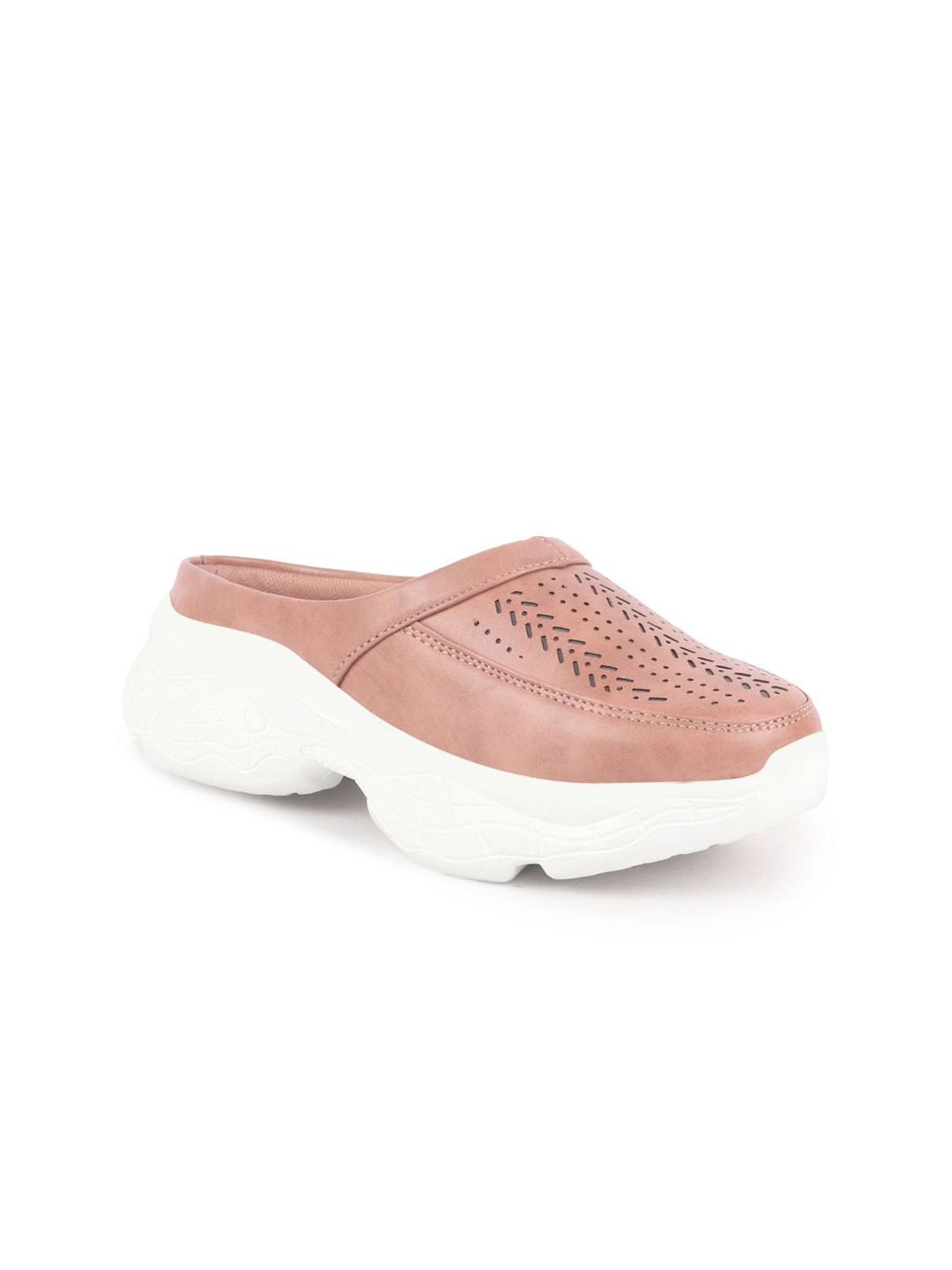 FAUSTO Women Slip-On Lightweight Mule Sneakers with Laser Cut