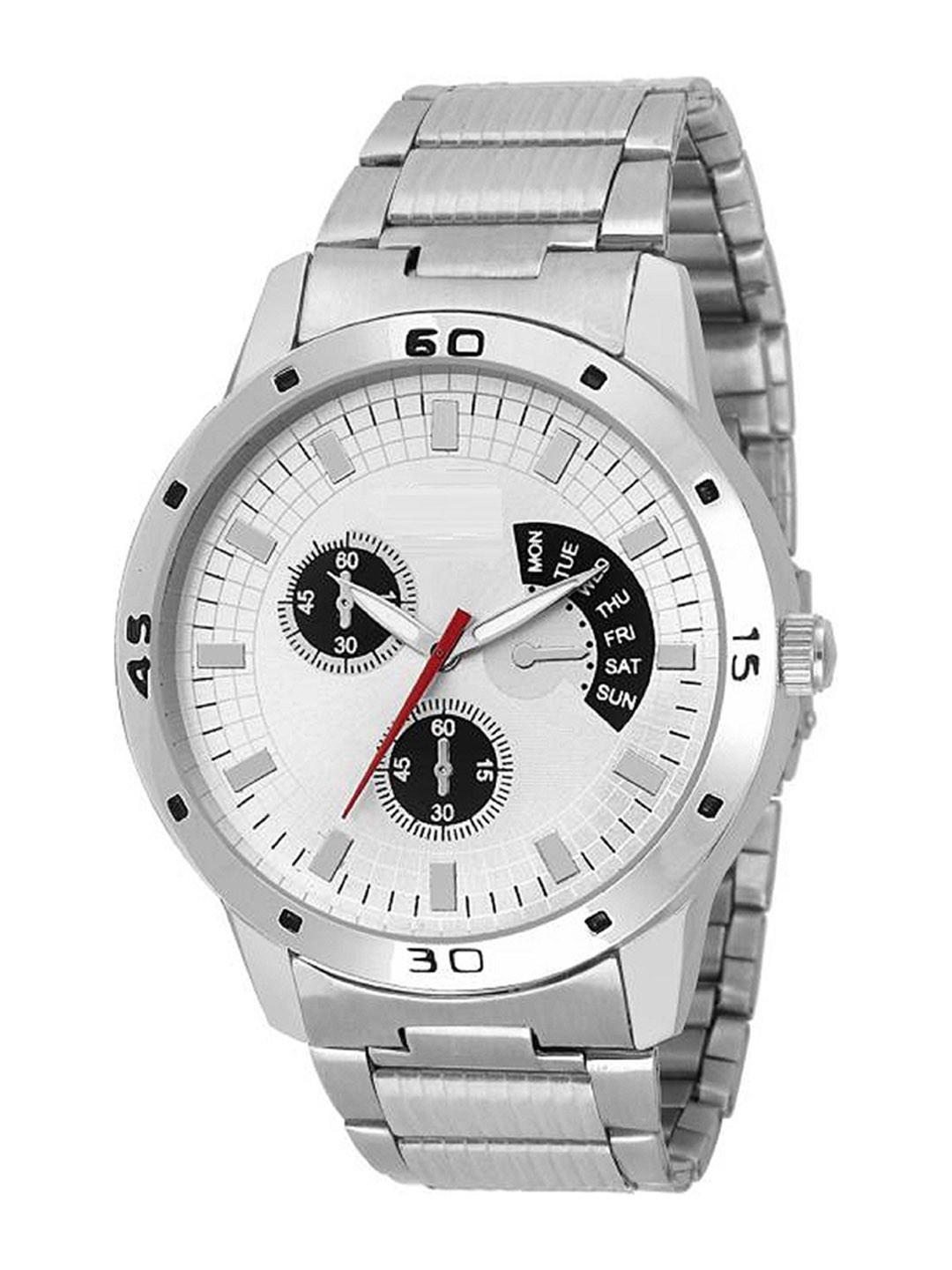 Miss Perfect Men Textured Dial & Bracelet Style Straps Analogue Watch aa302