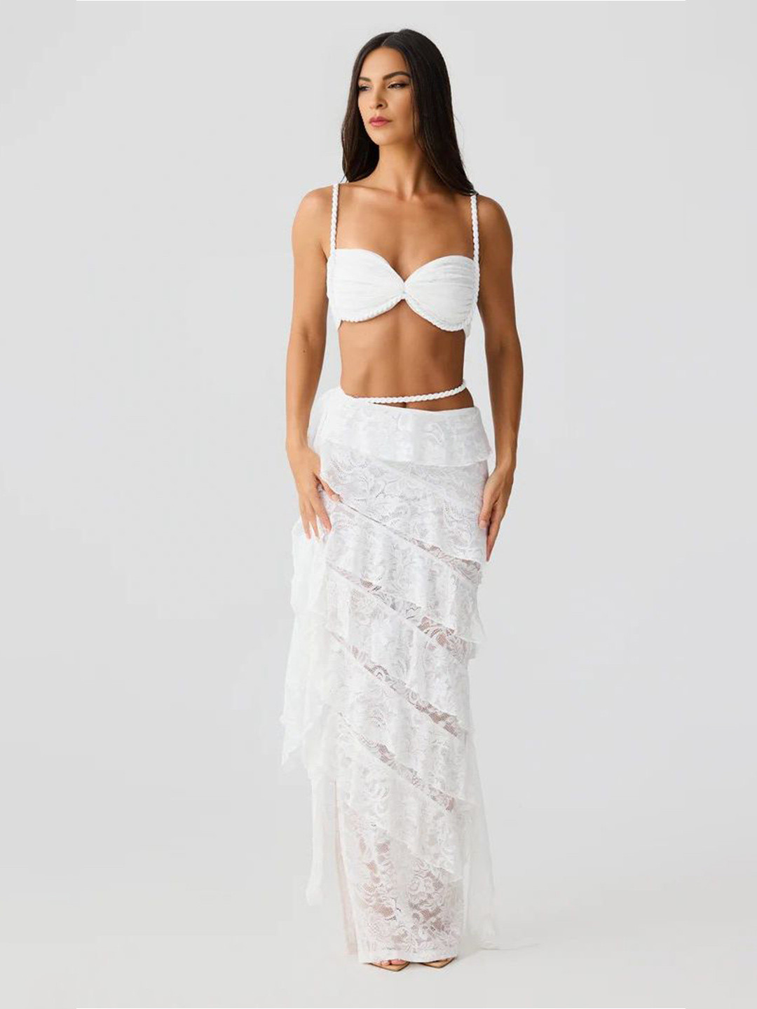Bee Boe Siren Semi Sheer Lace Skirt