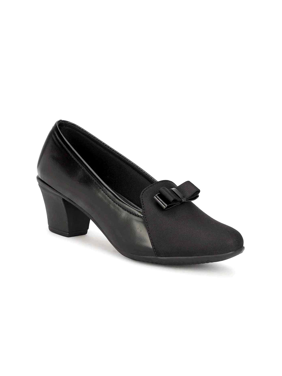 RIMEZS Block Heel Pumps with Bows