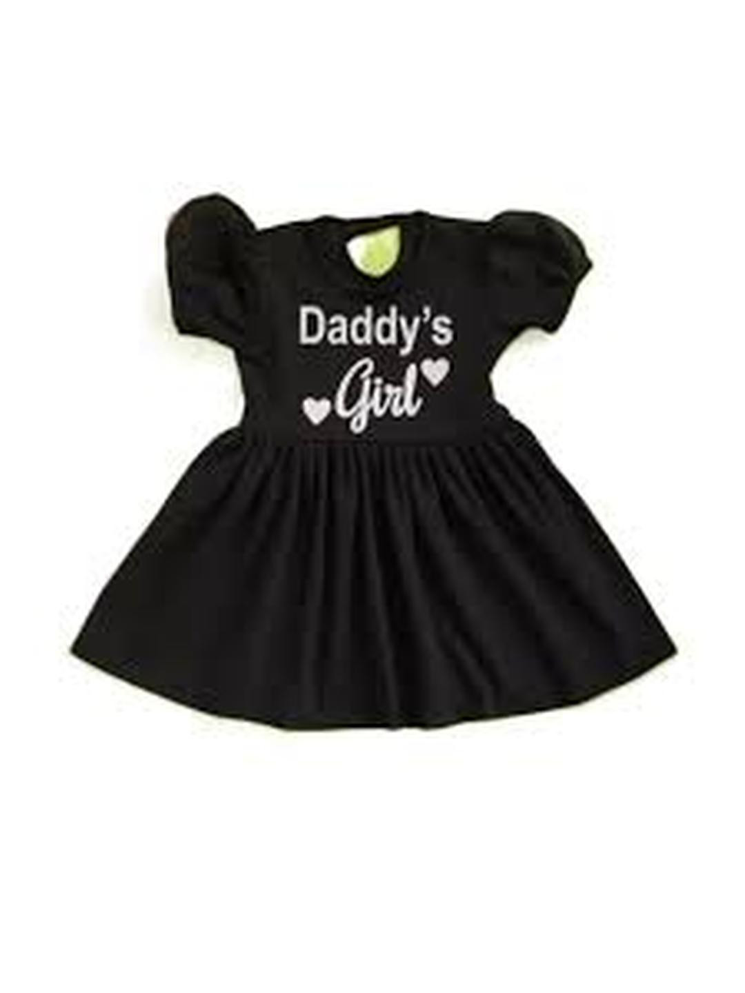 MINNAT FASHION Girls Cotton Puff Sleeve Fit & Flare Dress