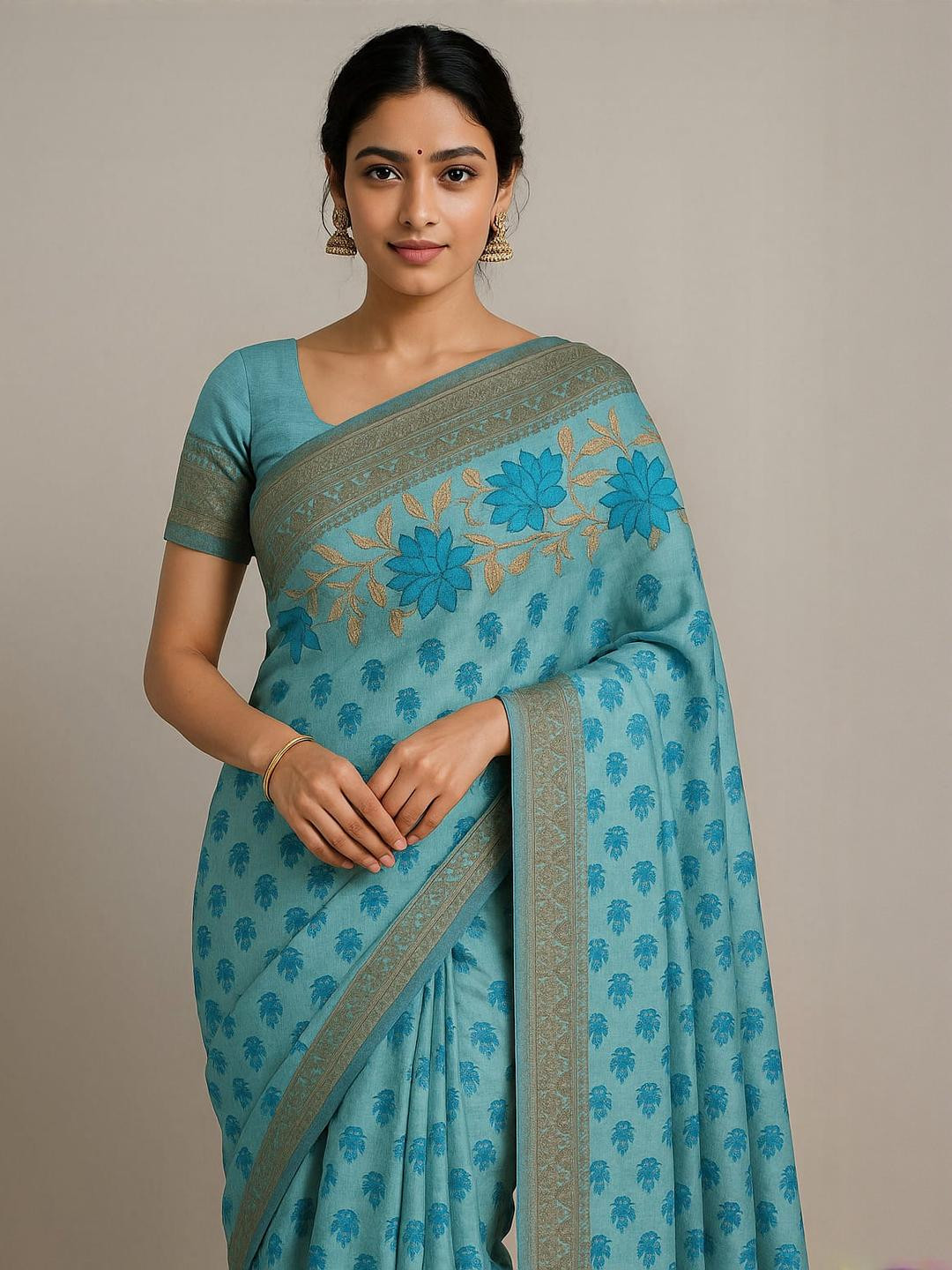 Silakaari Blue   Sarees