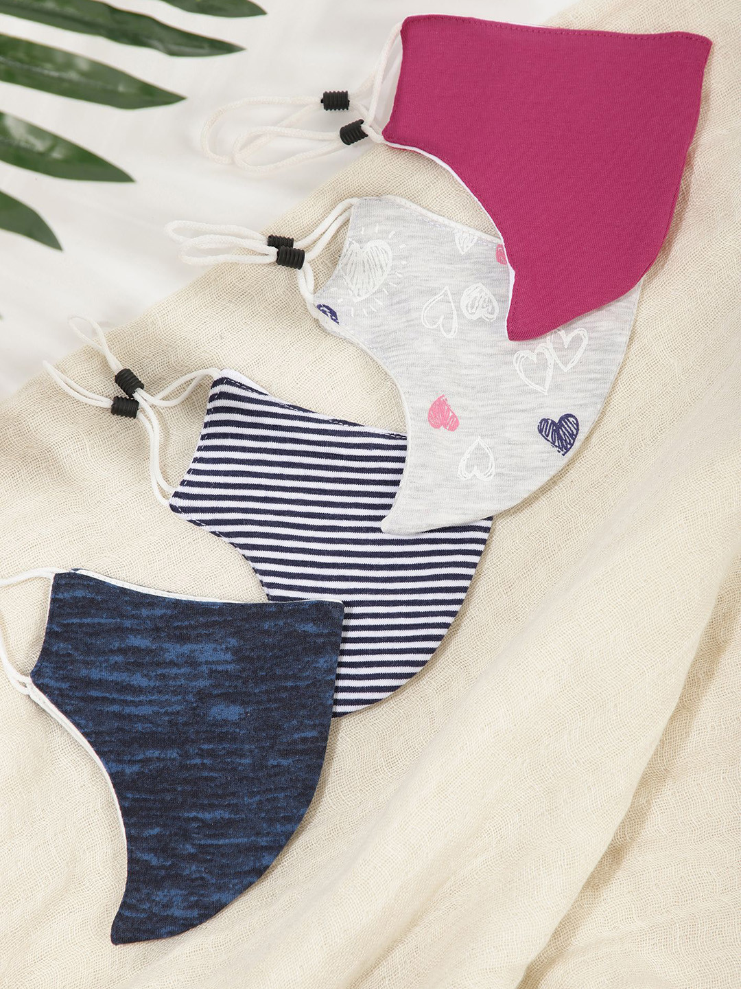LULU & SKY Women Pack Of 4 Printed Reusable Outdoor Masks