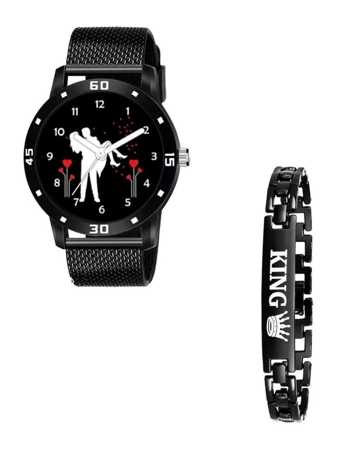 Miss Perfect Unisex Printed Dial Watch Gift Set NPSF36