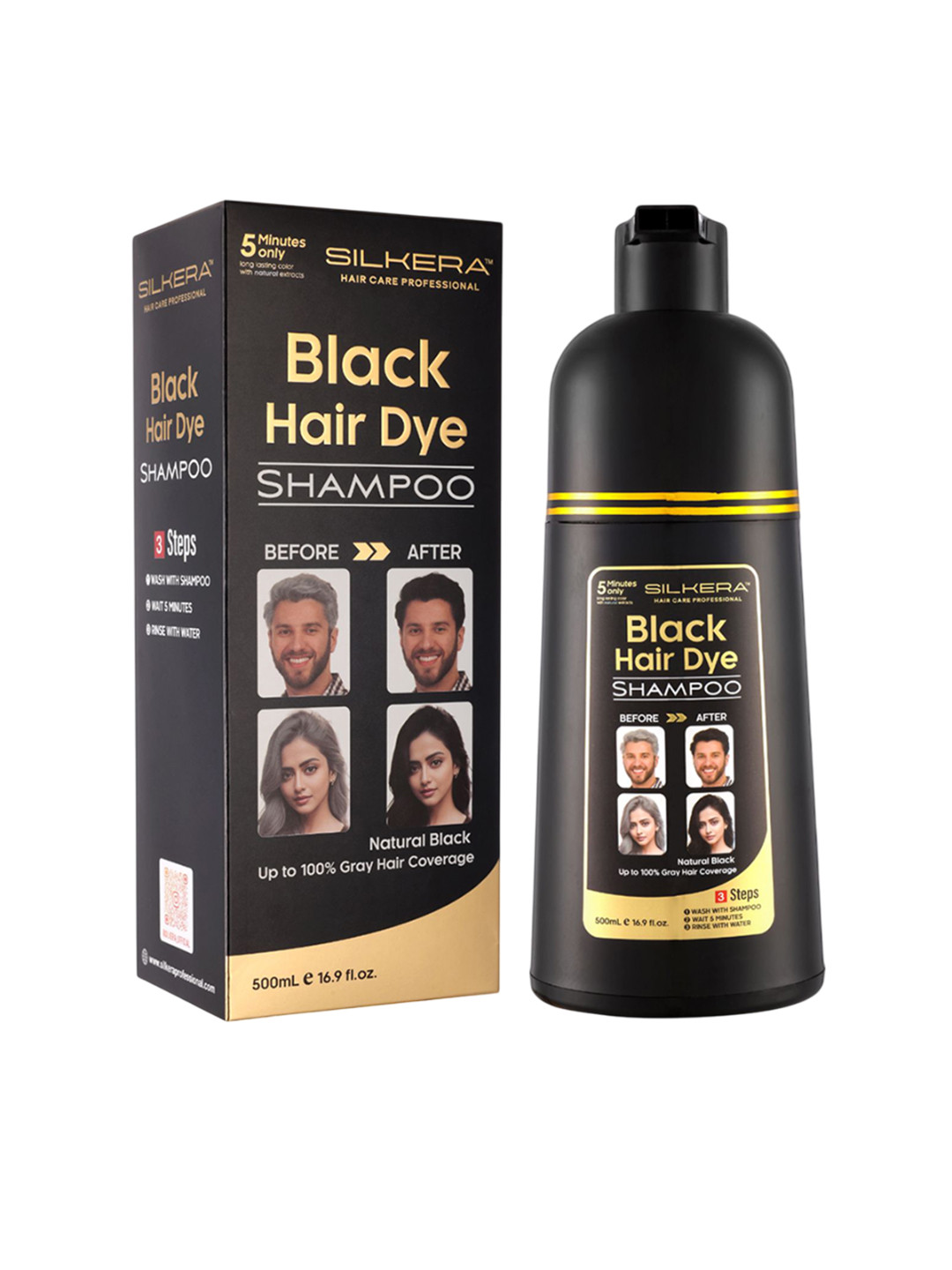SILKERA Hair Dye Shampoo- 500 ml