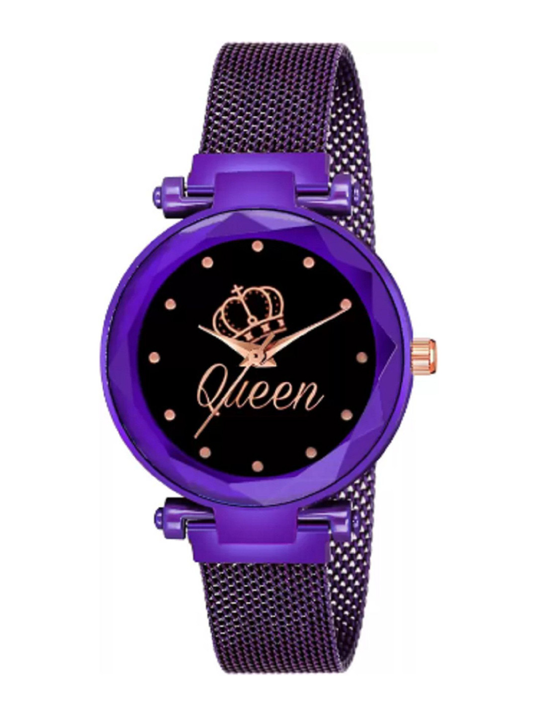 Miss Perfect Women Embellished Dial & Bracelet Style Straps Analogue Watch DF105