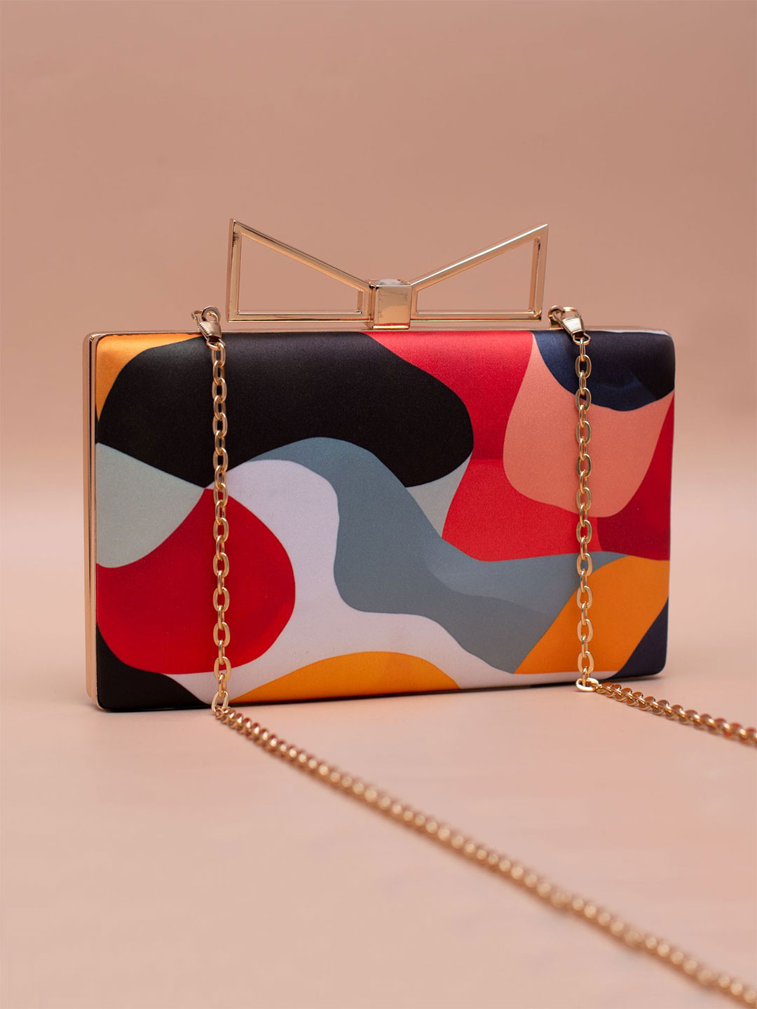 ARTKLIM Shadow Play Abstract Art Printed Clutch