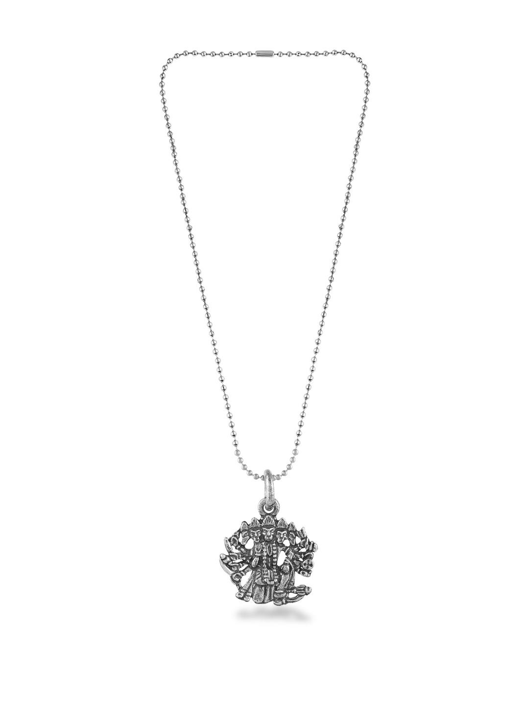 DZINETRENDZ Silver-Plated Contemporary Pendants with Chains