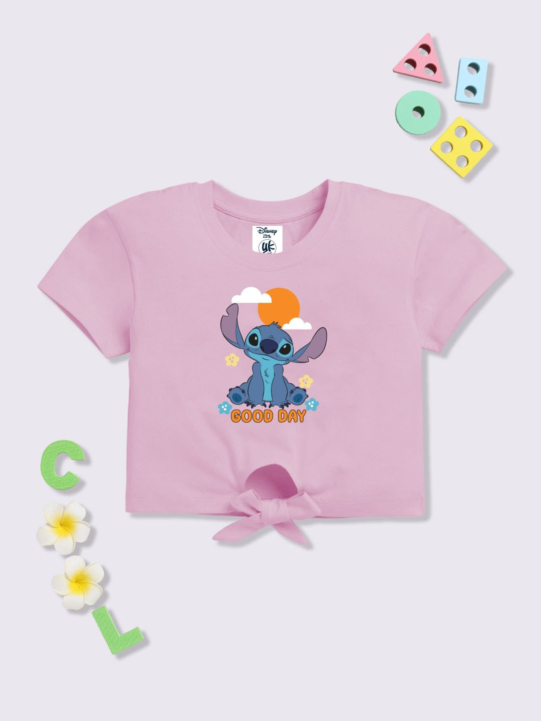 YK Disney Girls Print Cotton Crop Top