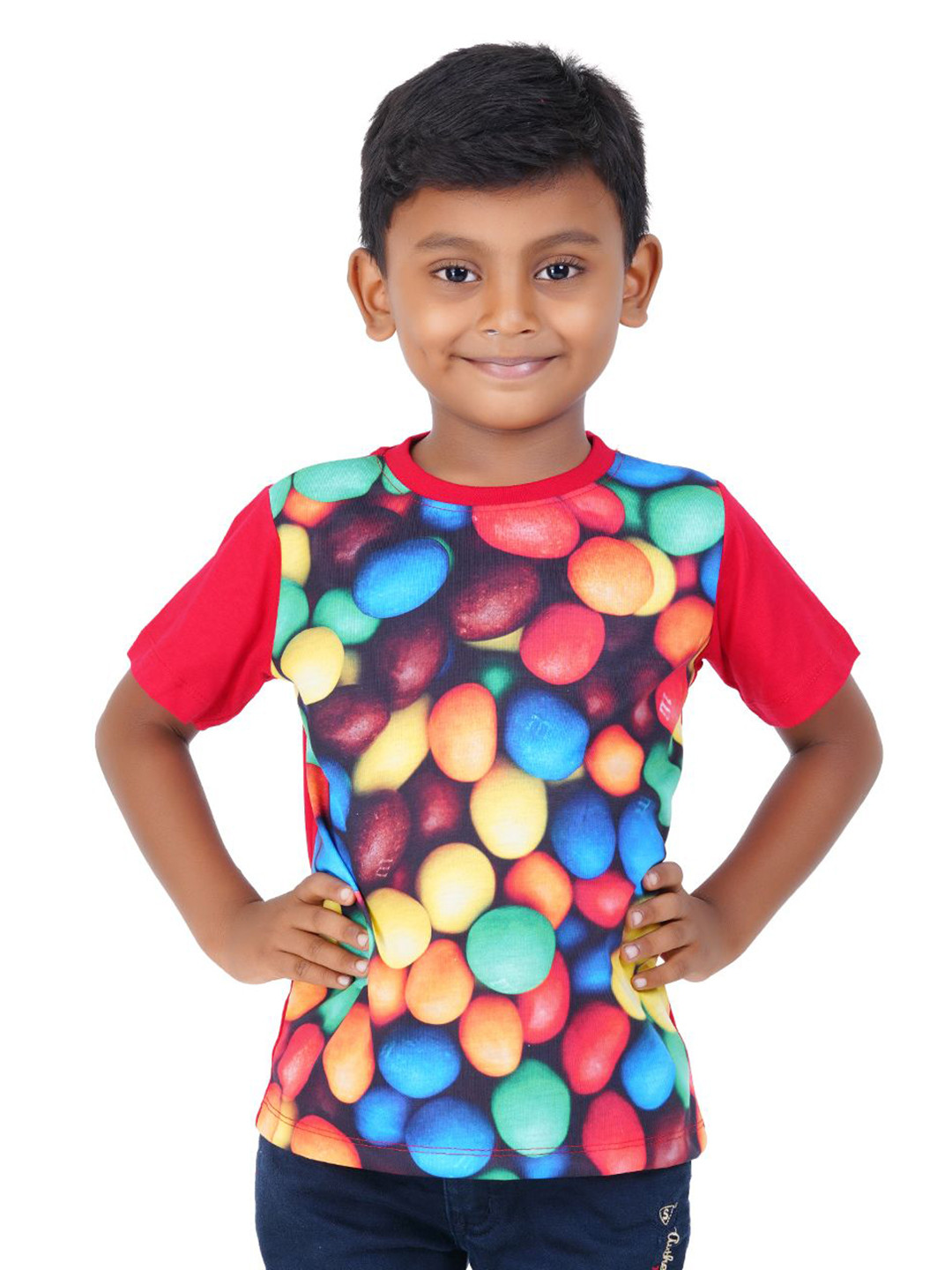 NEXT KEY Boys Graphic Printed Round Neck Cotton T-shirt
