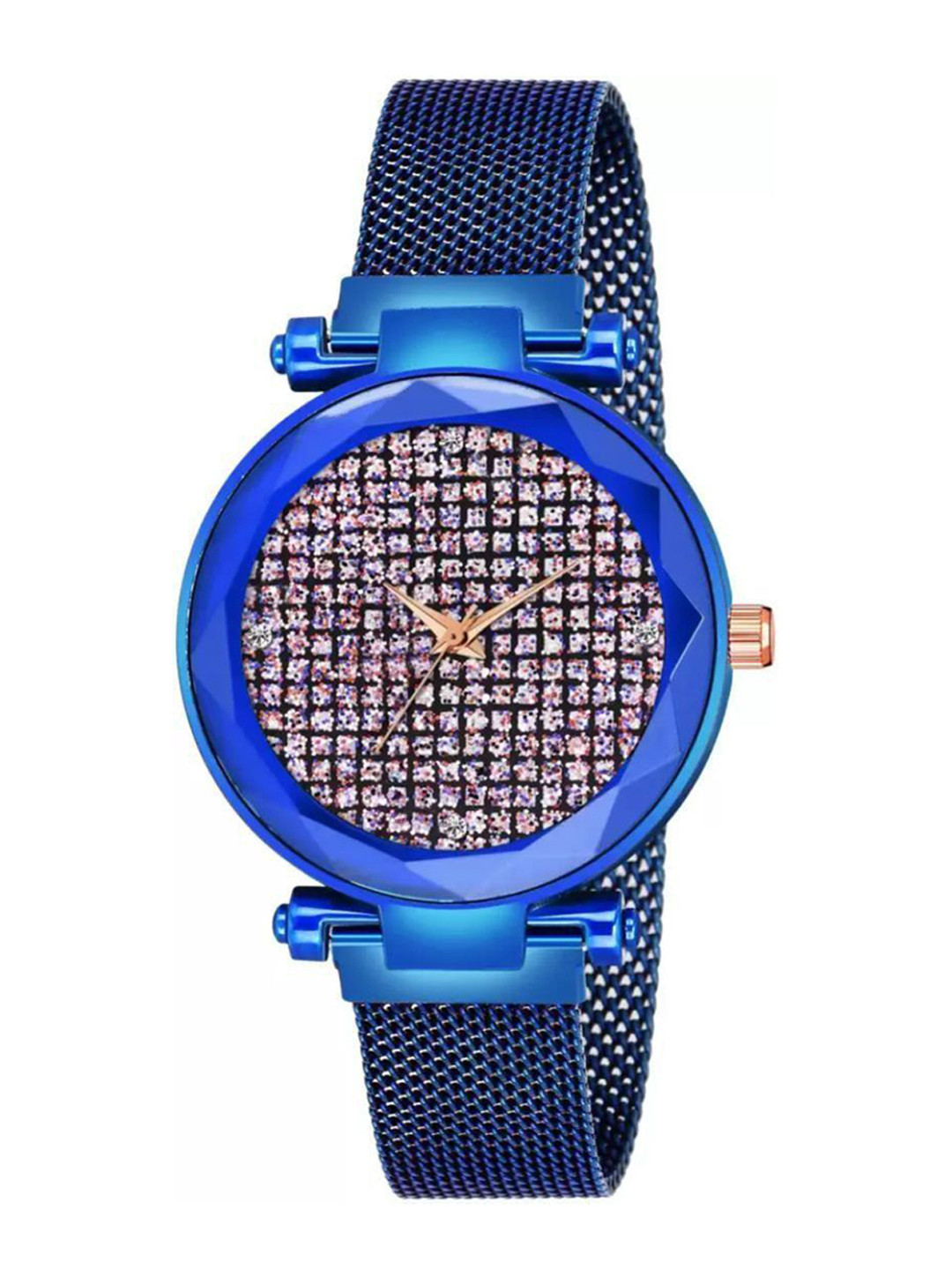 Miss Perfect Unisex Embellished Dial & Bracelet Style Straps Analogue Watch YP333