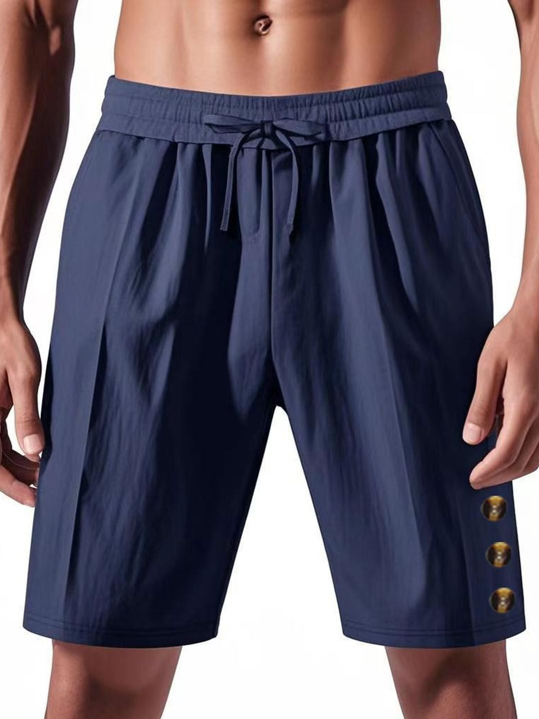 StyleCast x Revolte Men Low-Rise Linen Outdoor Shorts