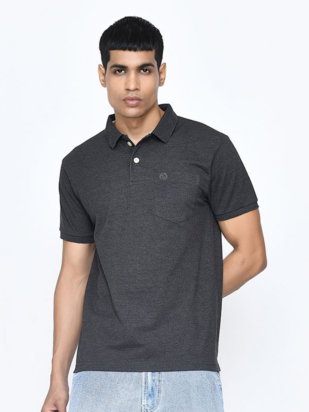 PASSPORT JEANS Polo Collar Cotton T-shirt