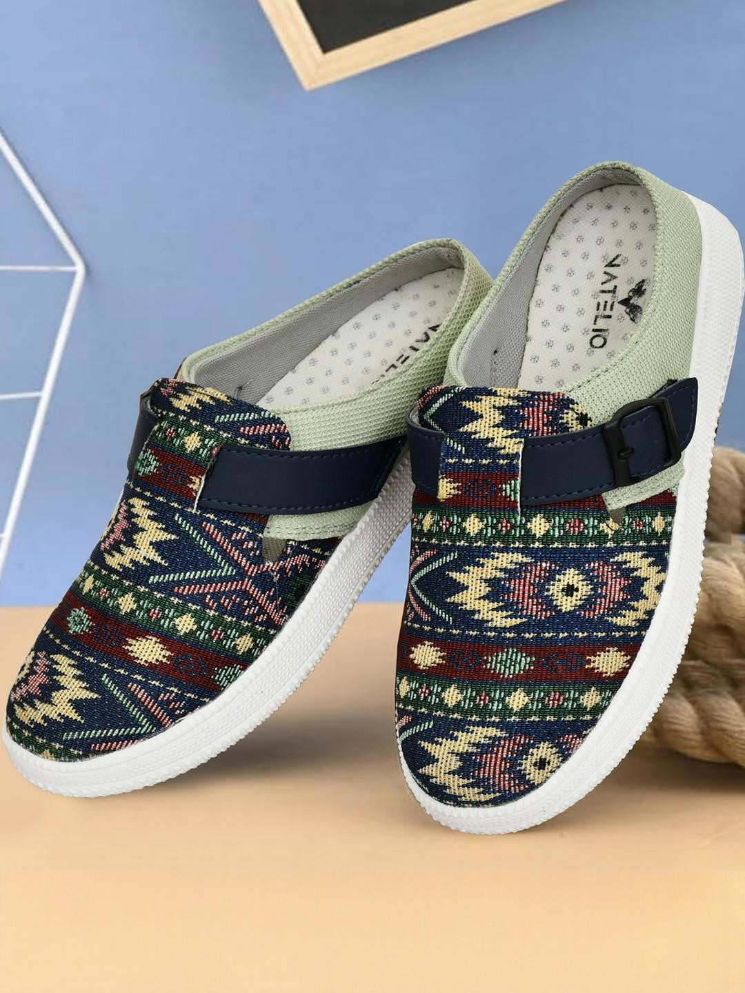 VATELIO Men Green Mesh  Casual Shoes