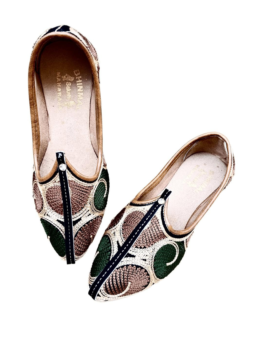 RRJ Men Green Patent Leather Casual Shoes