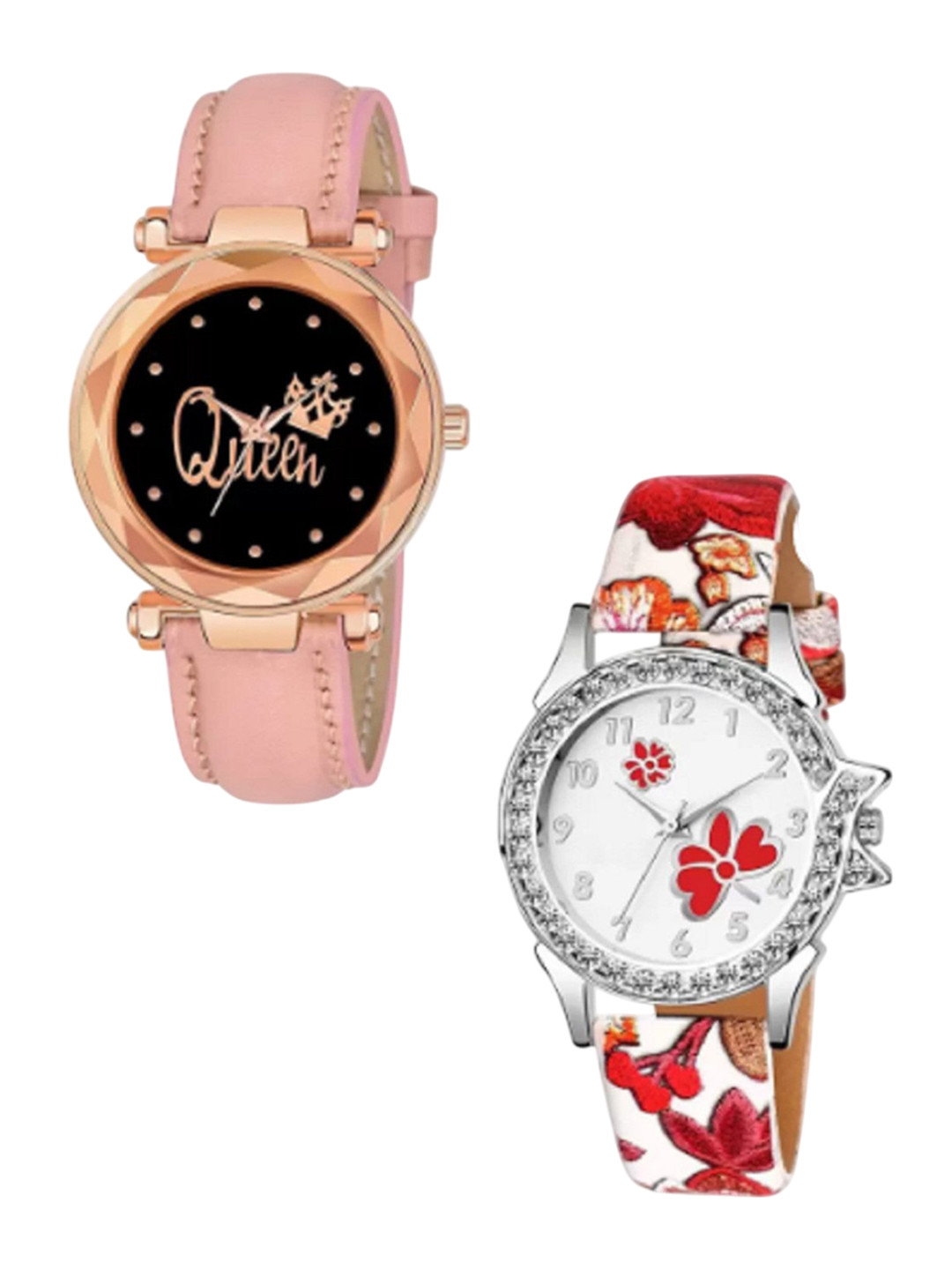 Miss Perfect Women Printed Dial & Leather Straps Analogue Watch LJ239