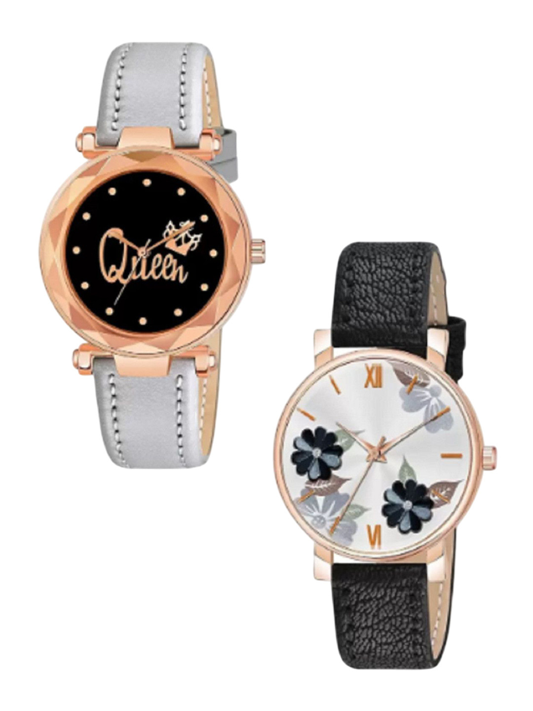 Miss Perfect Women Printed Dial & Leather Straps Analogue Watch QE232