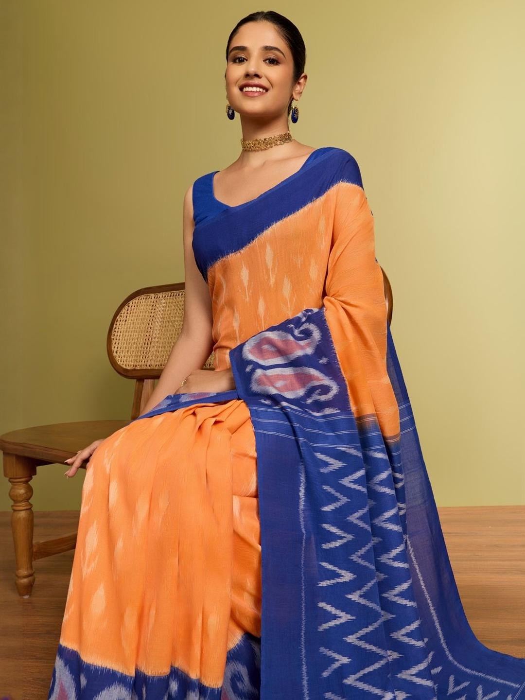 Taneira Pure Cotton Pochampally Saree