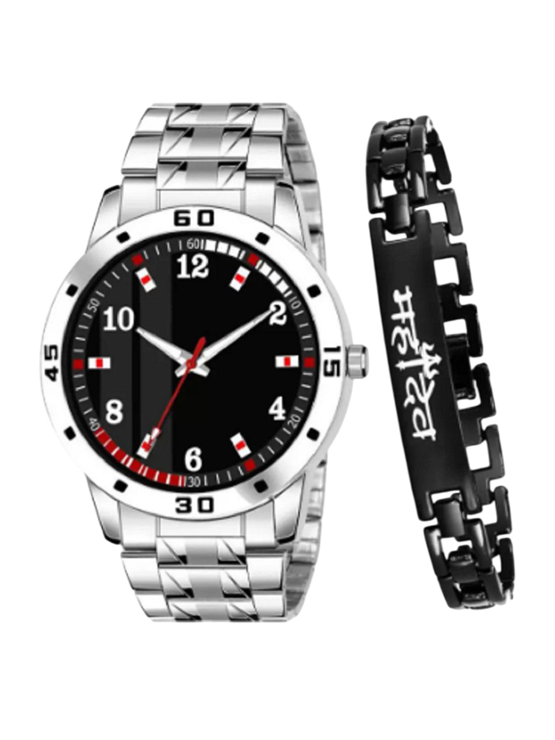 Miss Perfect Men Dial & Bracelet Style Straps Analogue Watch with Bracelet