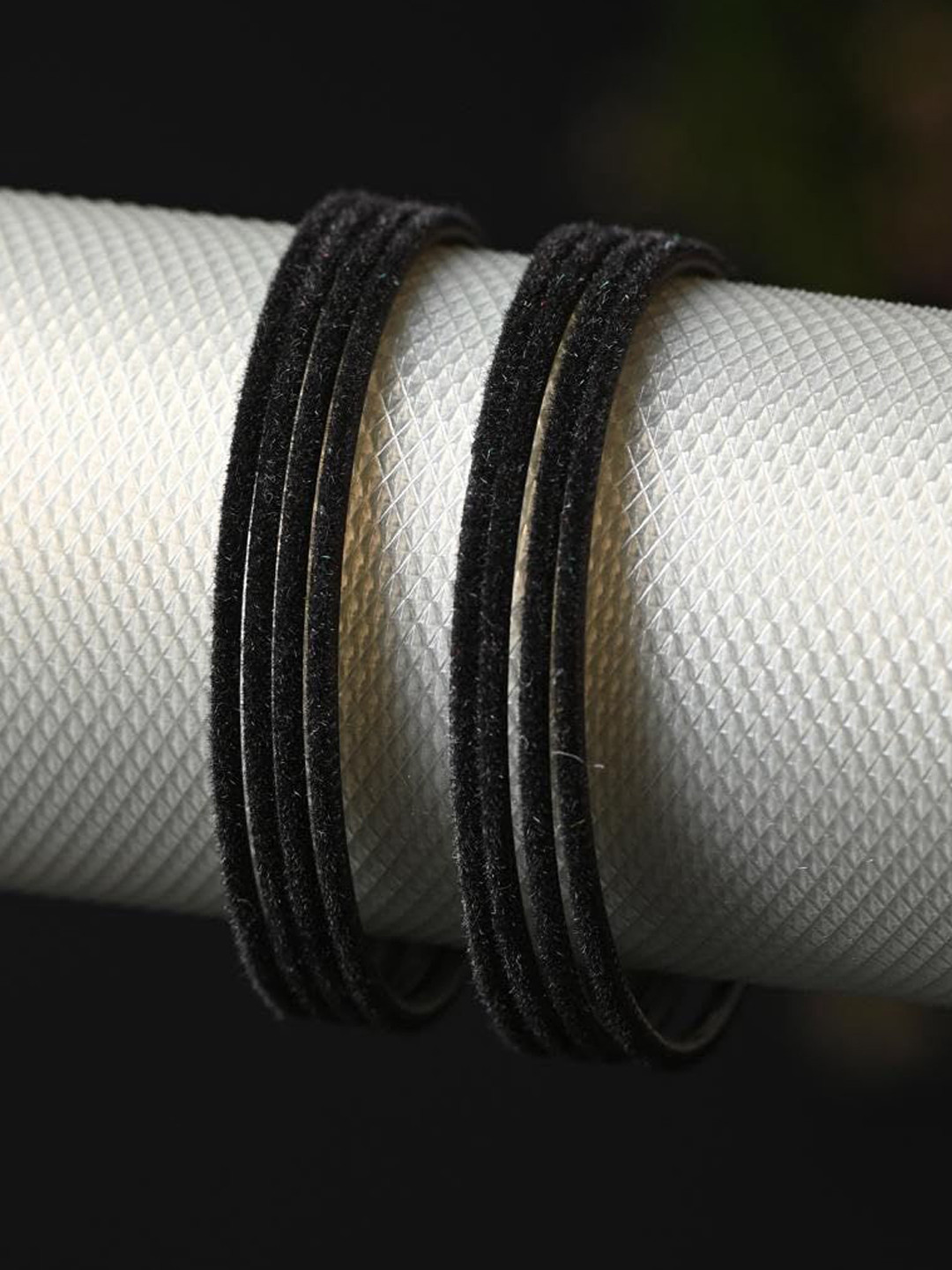 1ST TIME Women Set Of 32 Red & Black Artificial Stone-Studded Bangles