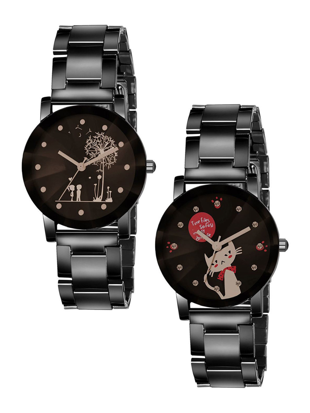 Miss Perfect Women Pack of 2 Bracelet Style Straps Analogue Watch FA339