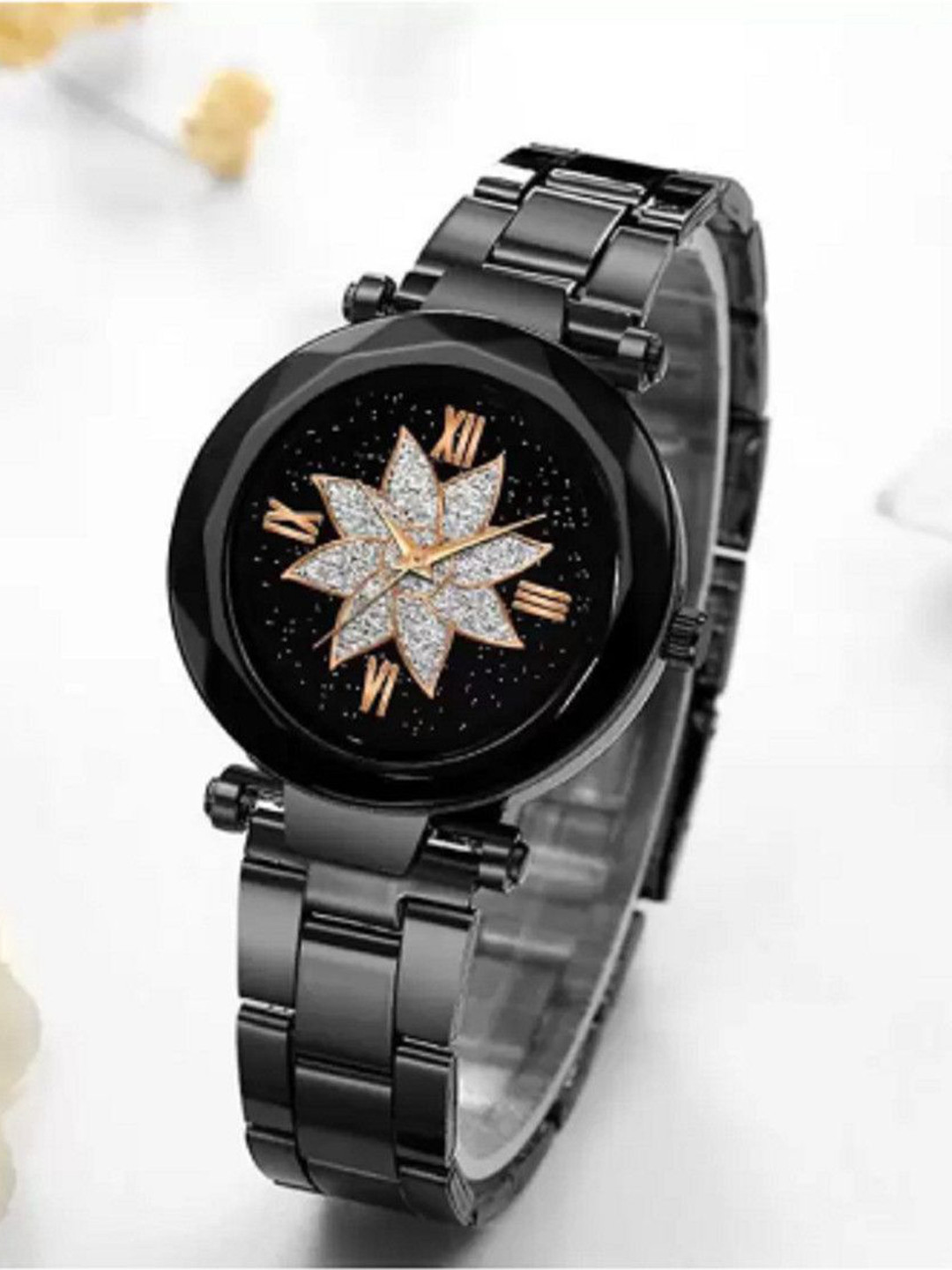 Miss Perfect Women Embellished Dial & Bracelet Style Straps Analogue Watch LJ95