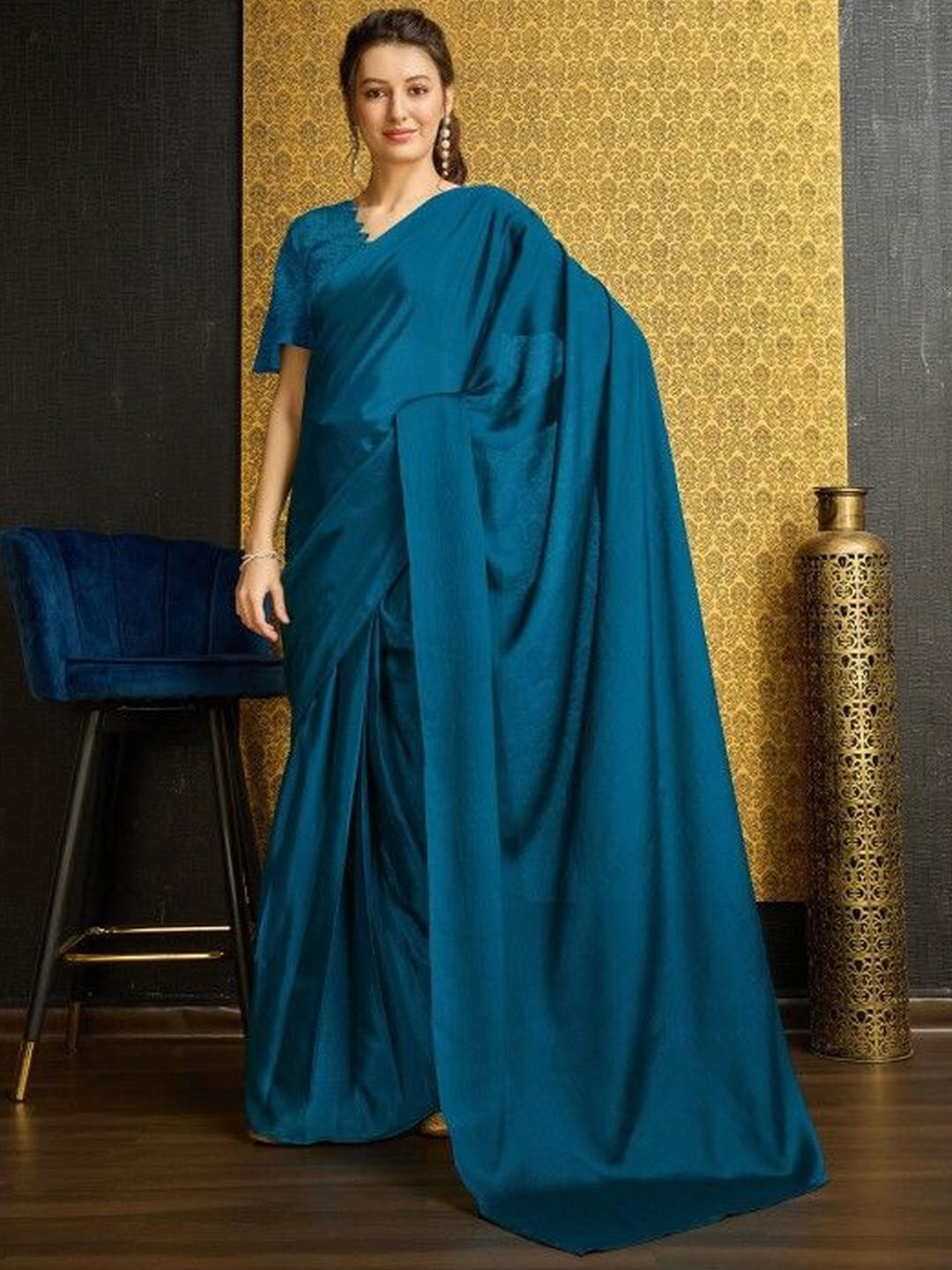 KARAGIRI Organza Saree With Blouse Piece