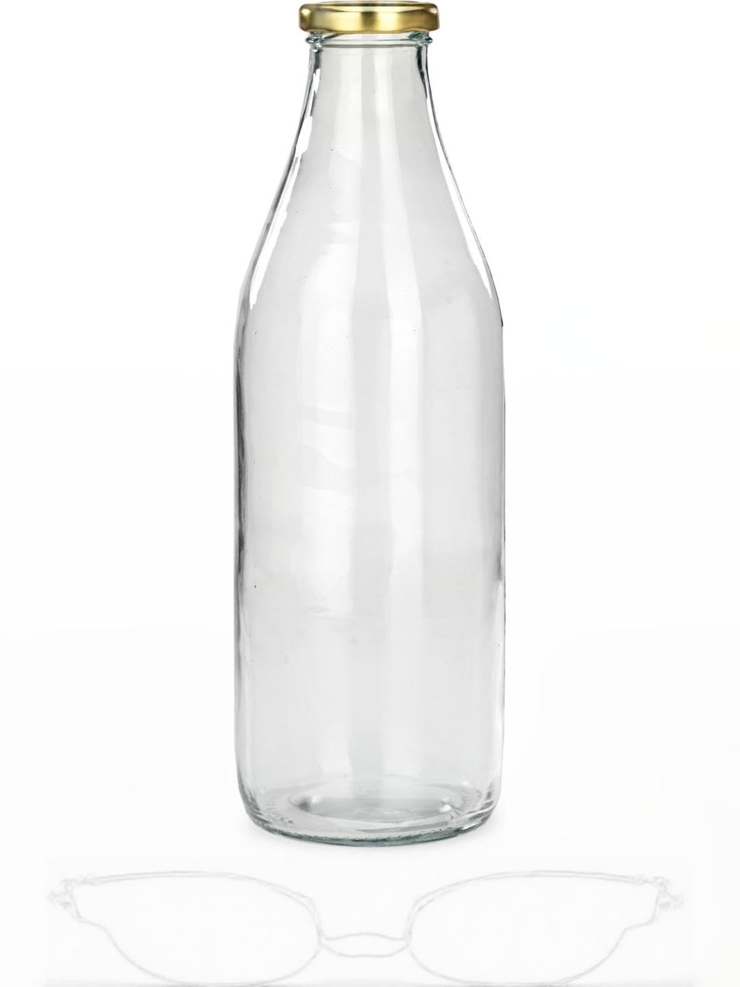 SOMIL Transparent Glass Solid Water Bottle 1000ml