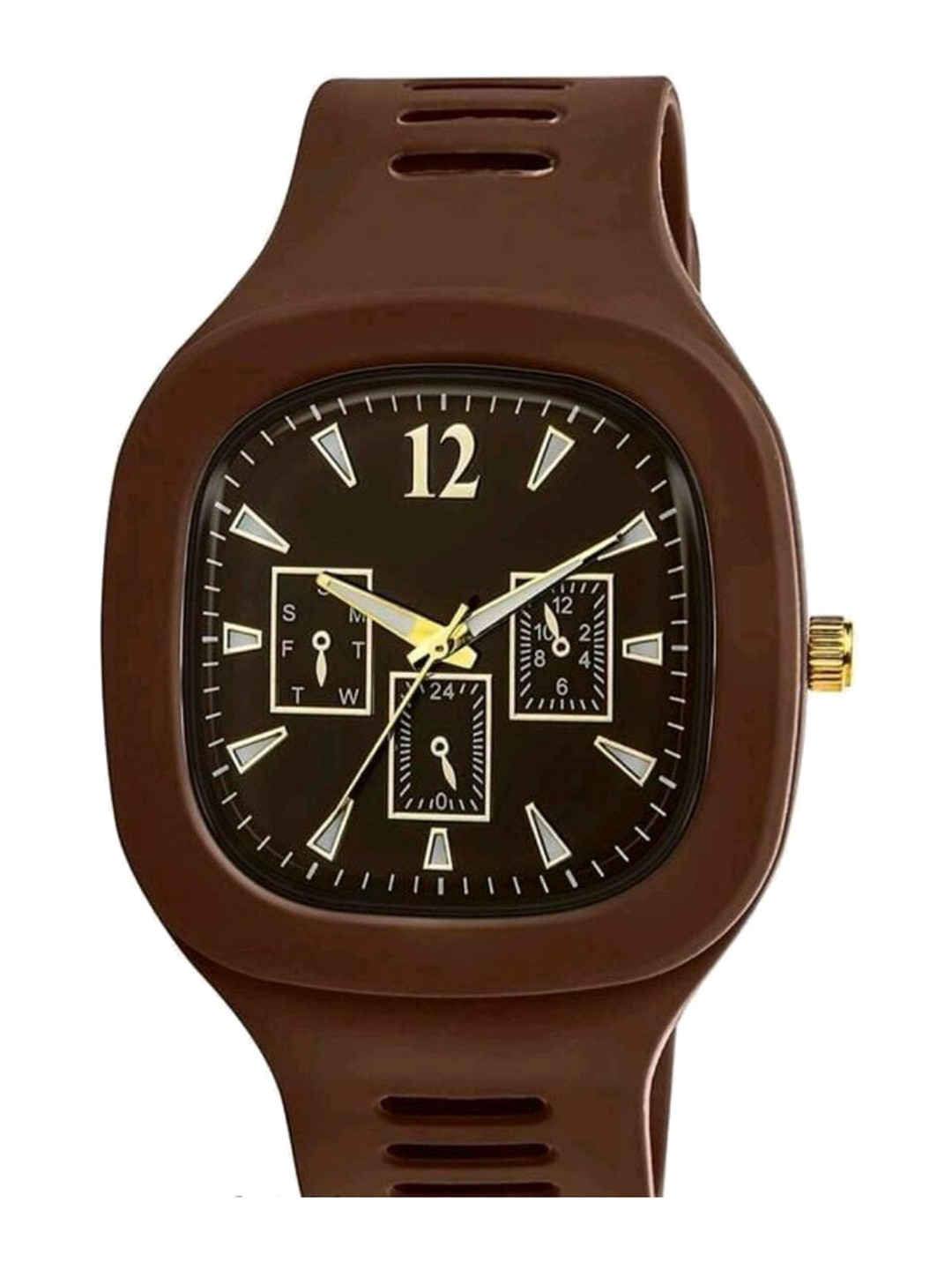 Miss Perfect Men Printed Dial & Bracelet Style Straps Analogue Watch Mila58
