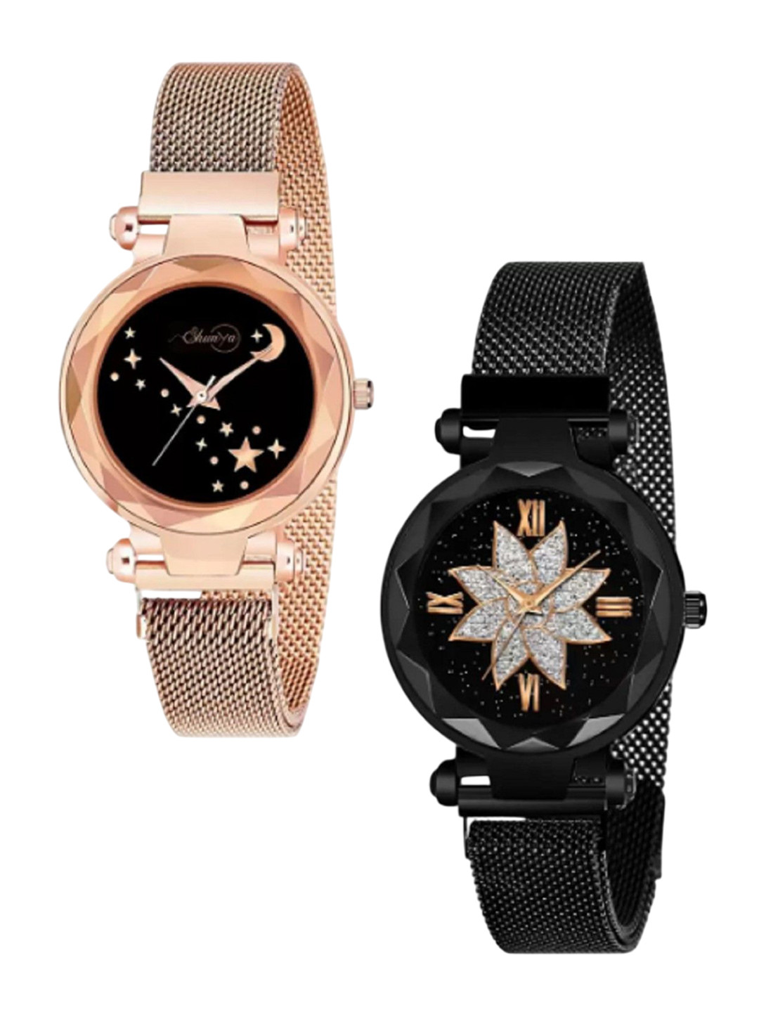 Miss Perfect Women Pack Of 2 Dial & Bracelet Style Straps Analogue Watches jk2312